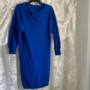 Angora blue sweater dress from Italy